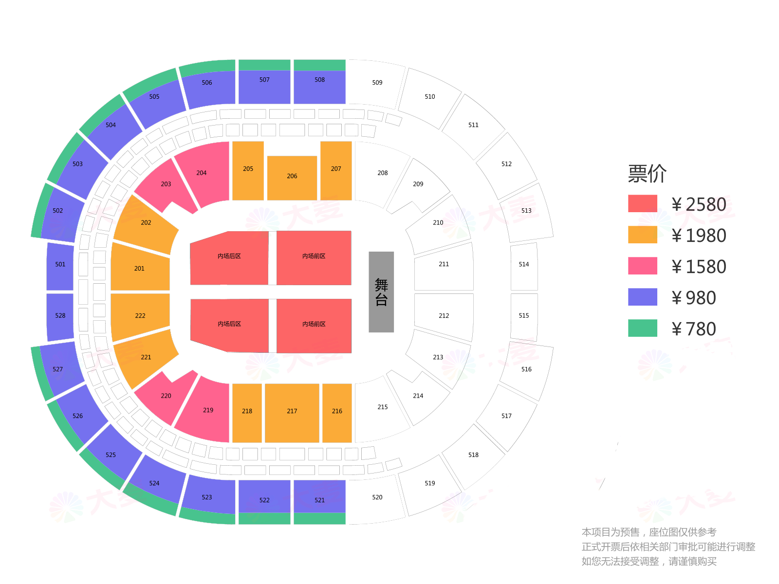 2020陈奕迅演唱会门票多少钱一张？