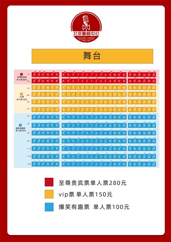 北京喜剧院四层座位图图片