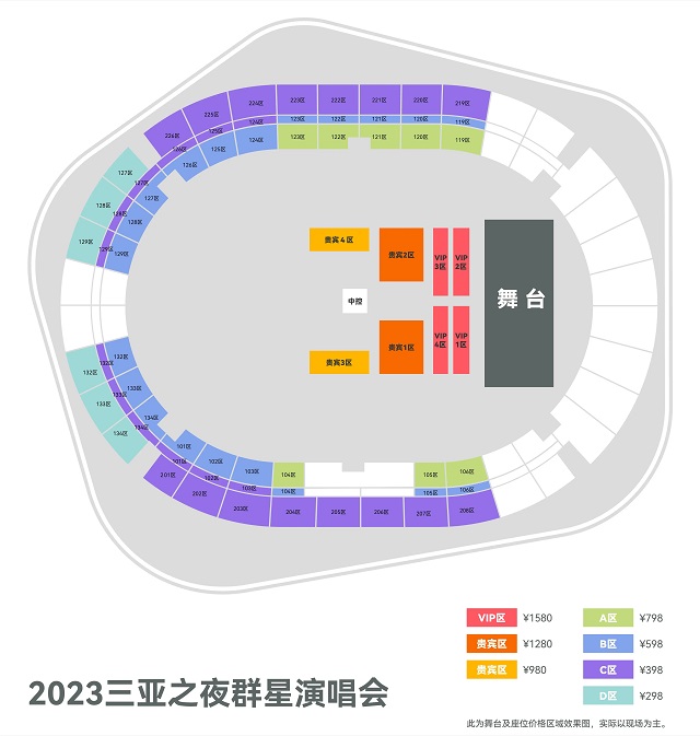 2023TFBOYS十周年三亚演唱会座位图
