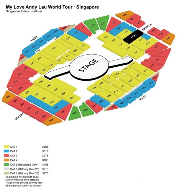 2022新加坡One Love音乐节座位图