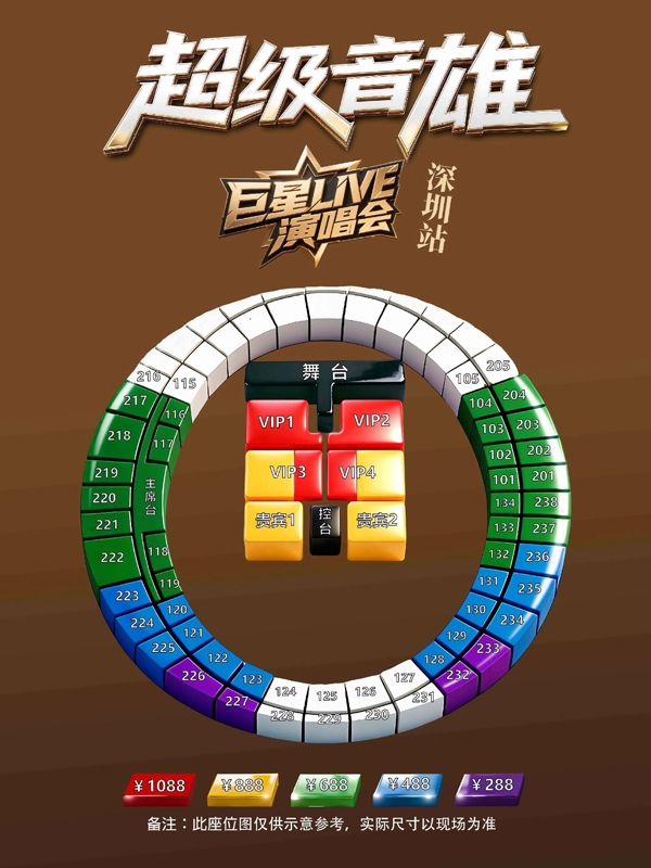 2026「超级音雄巨星LIVE」演唱会深圳站座位图
