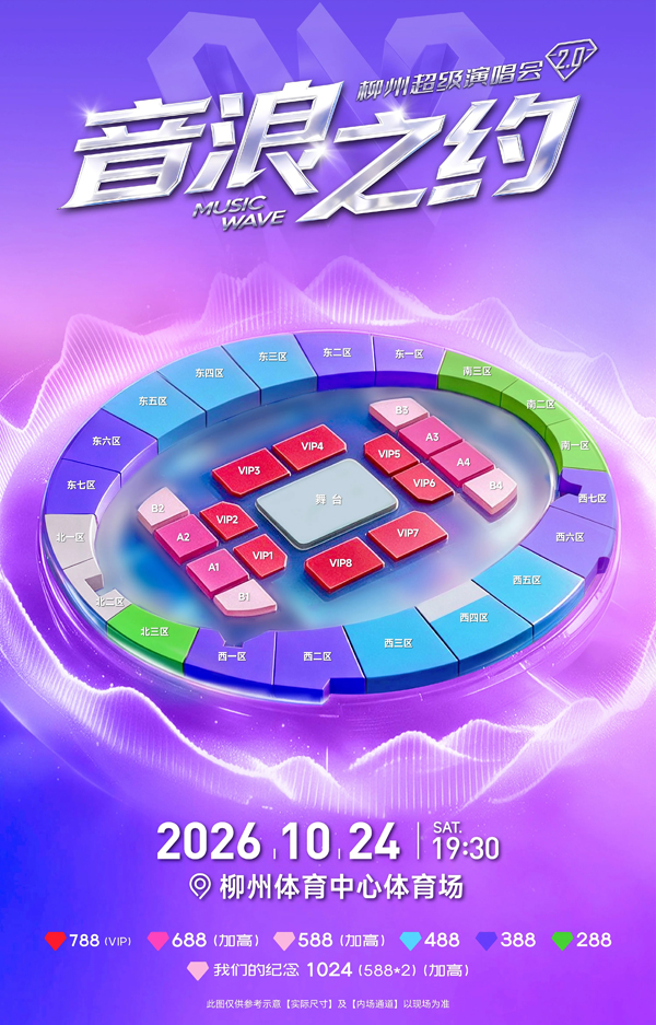 2026柳州「音浪之约2.0」超级演唱会 座位图