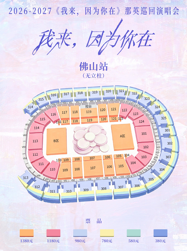 2026那英「我来，因为你在」巡回演唱会佛山站座位图